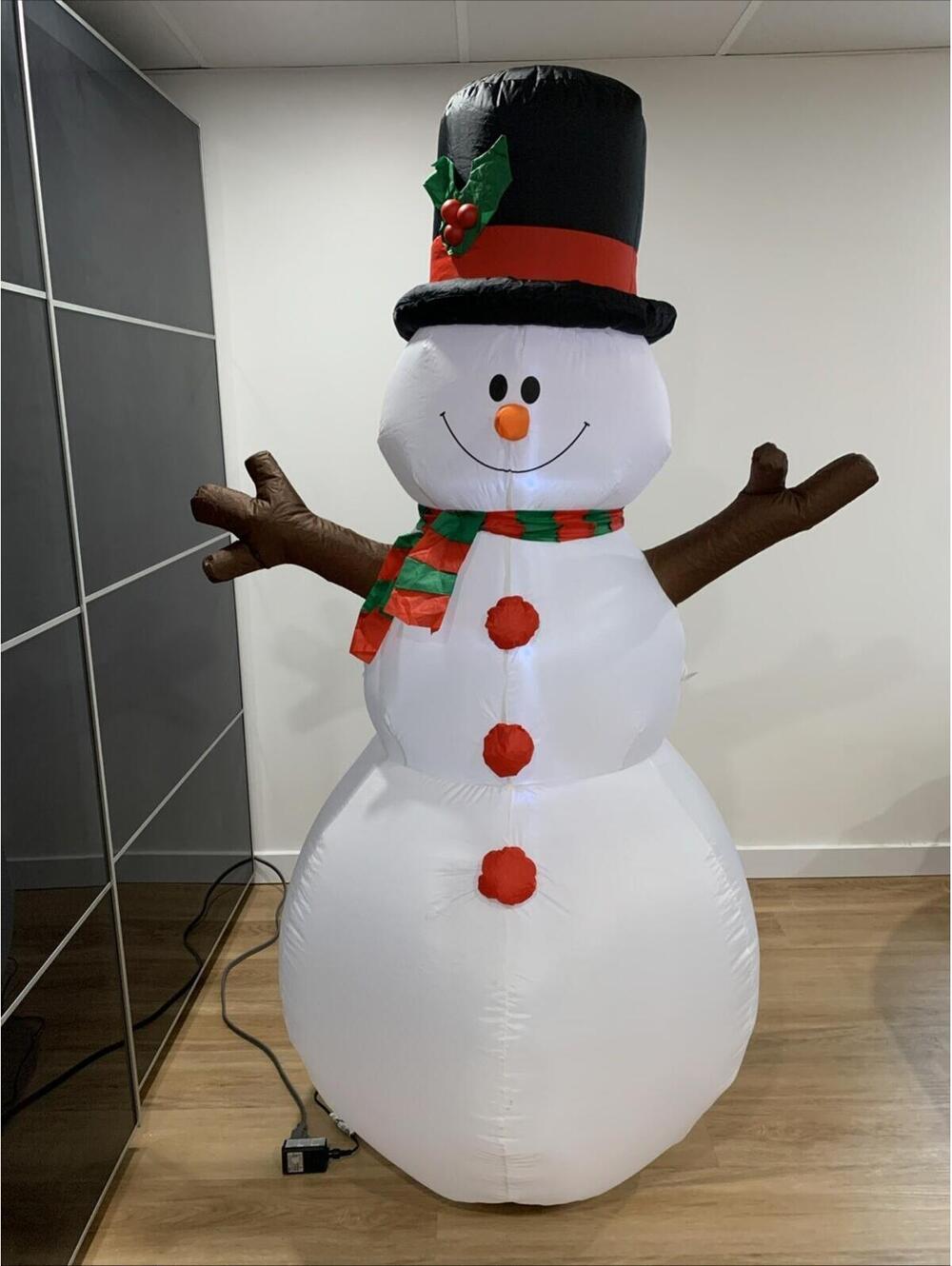 GEMMY 6 Ft. Snowman Inflatable LED Light Outdoor Lawn Yard Decor Winter EUC